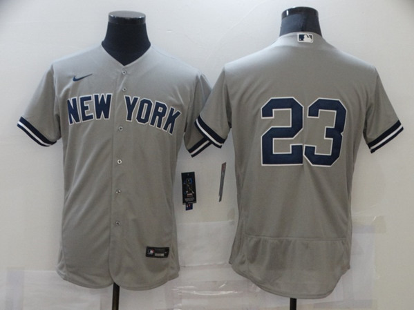 Men's New York Yankees #23 Don Mattingly Grey Flex Base Stitched MLB Jersey